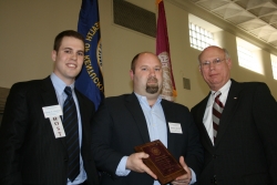 l-r: Charles Hardesty, Nathan Churchill, Dean Bob Rogow