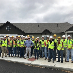 EKU Construction Management students on site at The Dominion of Richmond